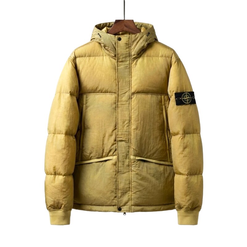 Stone Island functional style olive down jacket