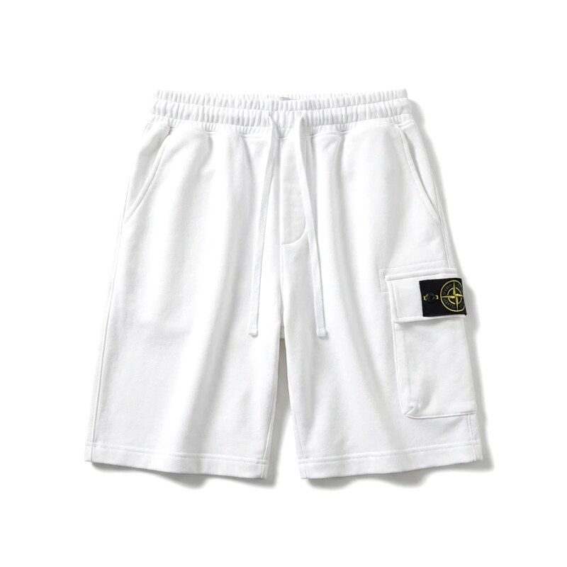Stone Island functional style white shorts