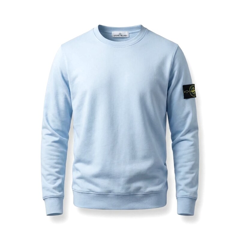 Stone Island minimalist light blue sweatshirt
