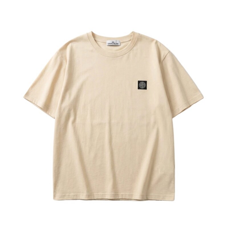 Stone Island minimalist style beige T-shirt