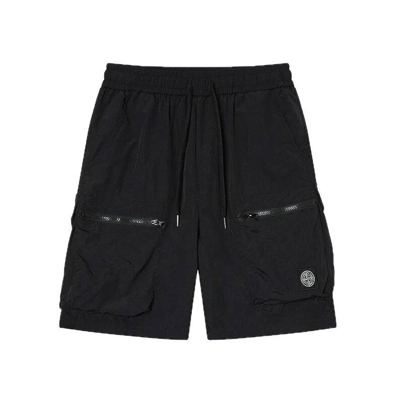 Stone Island Technical Workwear Style Black Shorts
