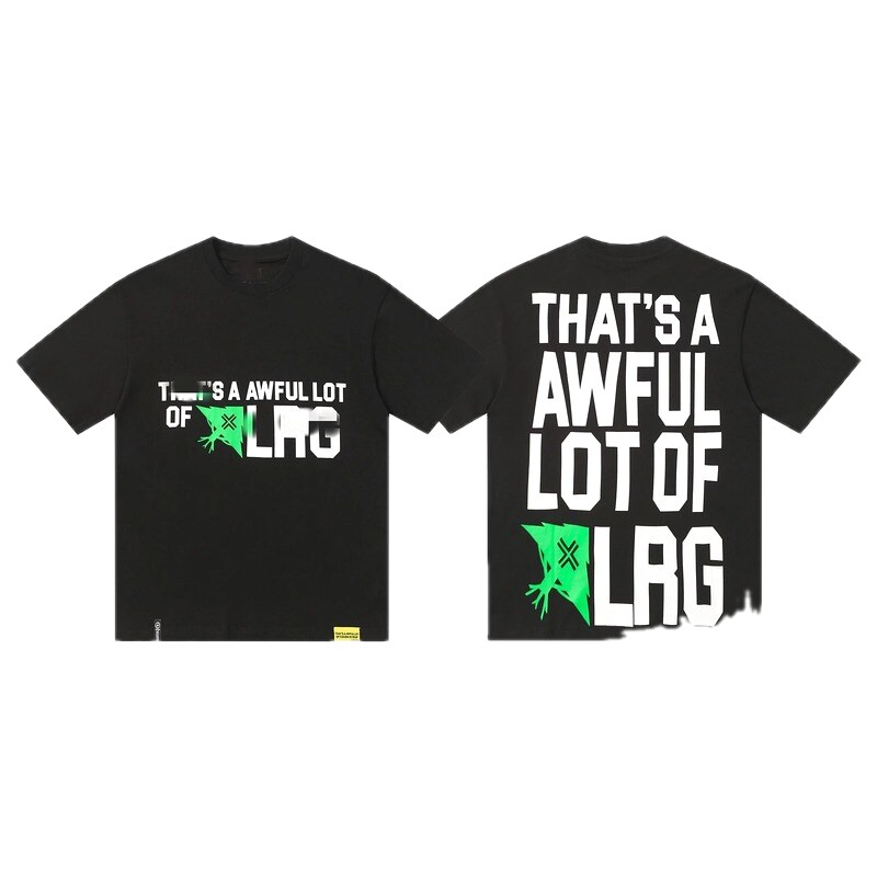 Street Style Black T-shirt with COUGH SYRUP Letter Print