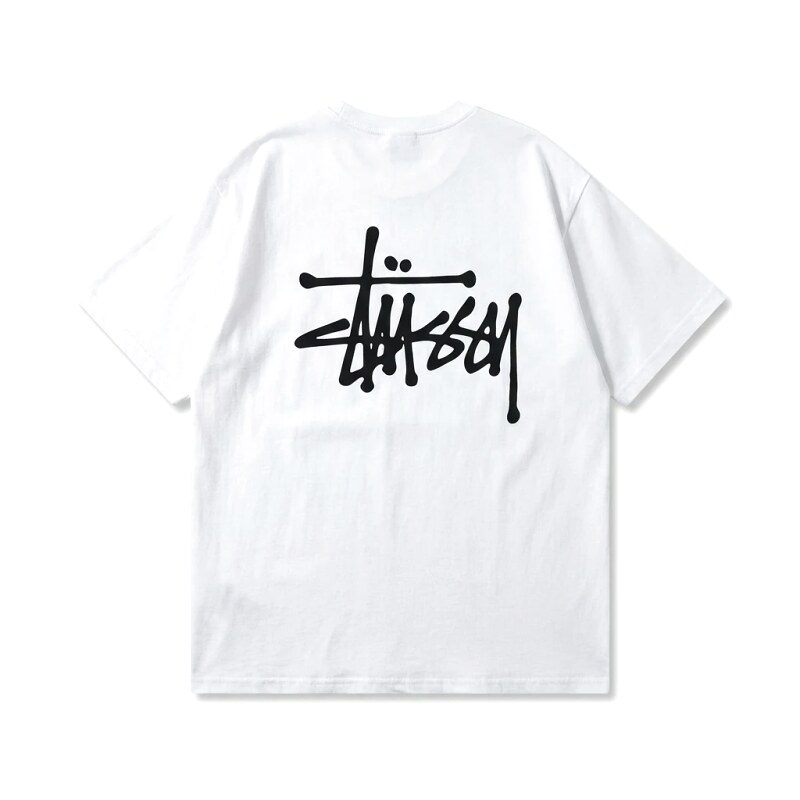 Stussy basic graffiti-style white T-shirt
