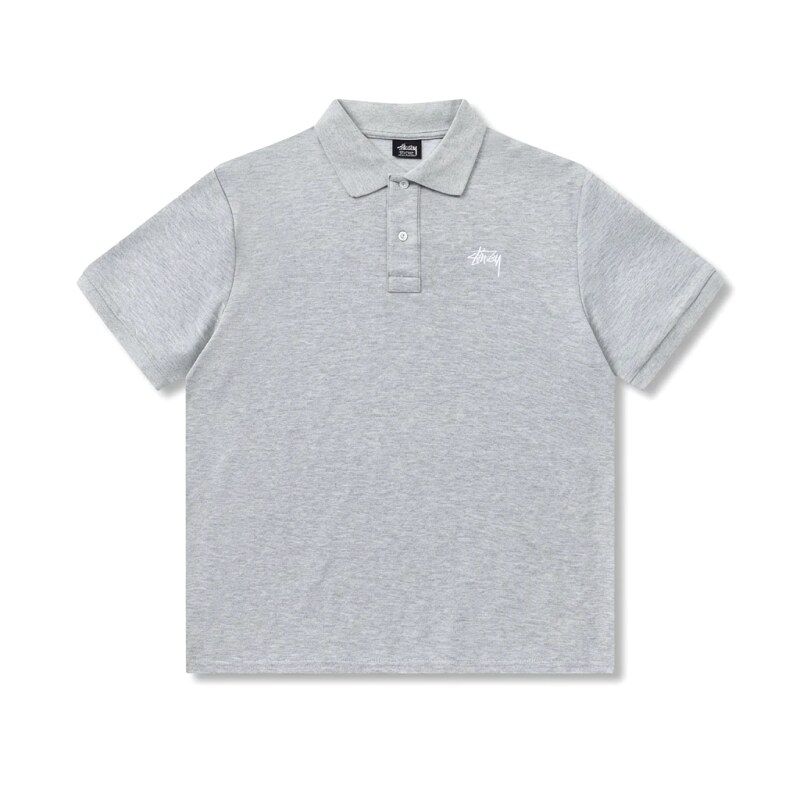Stussy basic grey Polo shirt