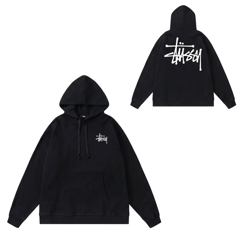 Stussy basic simple style black sweatshirt
