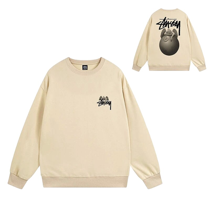 Stussy Beige Style 538 Graphic SweatShirt Layered Outfit