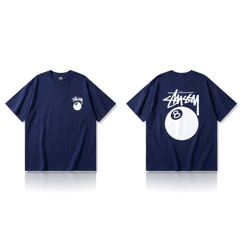 Stussy Billiards Element Minimalist Style T-shirt