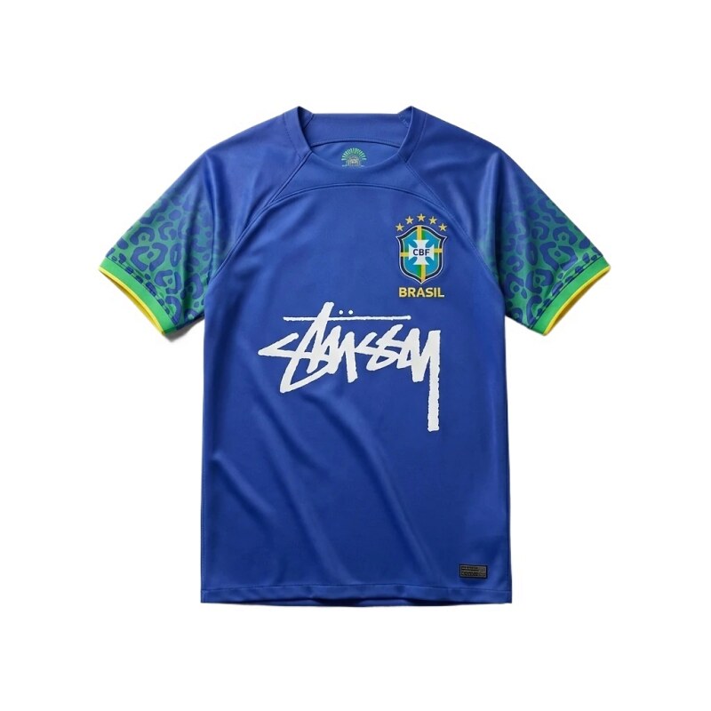 Stussy Brazil National Team Co-branded Blue T-shirt