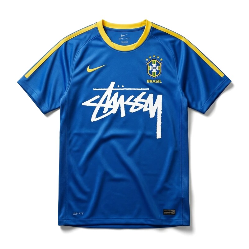 Stussy Brazilian-style blue T-shirt
