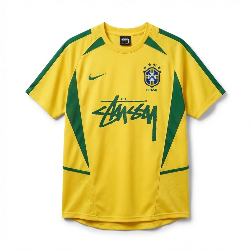 Stussy Brazilian-style yellow-green T-shirt