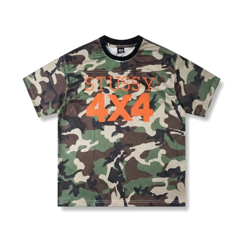 Stussy camouflage-style short-sleeved shirt