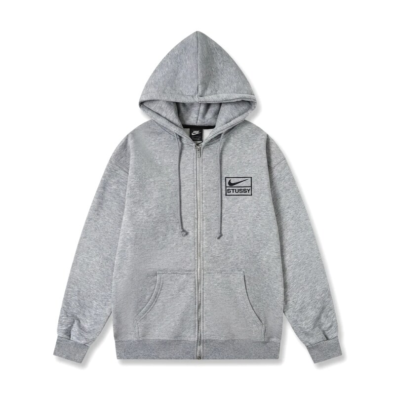 Stussy co-branded grey hoodie