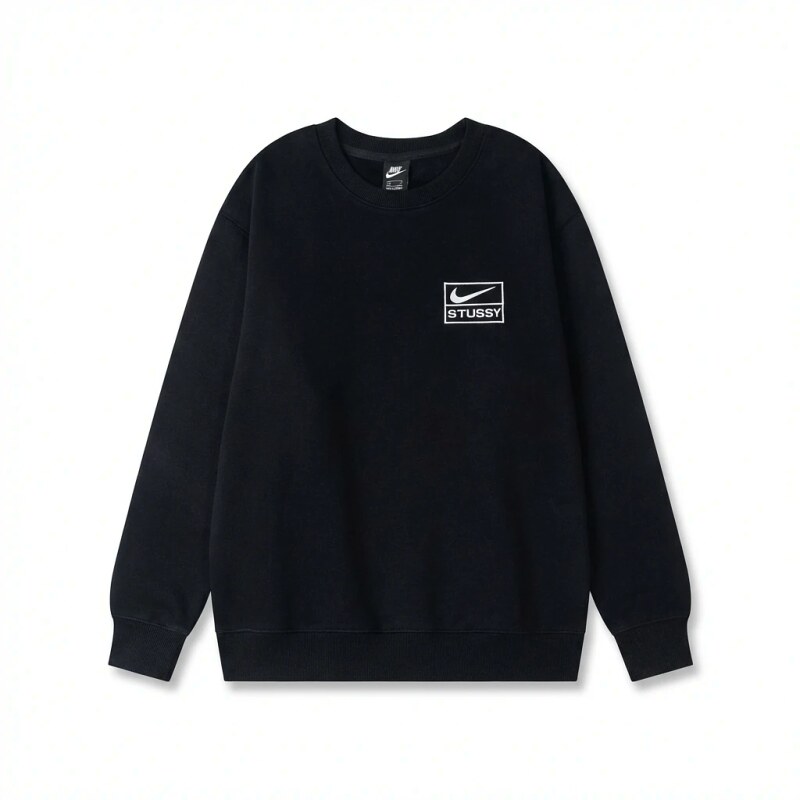 Stussy Co-branded Simple Black Sweatshirt