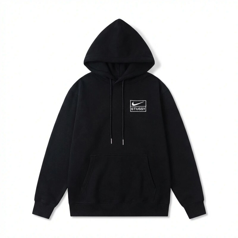 Stussy co-branded simple style black sweatshirt