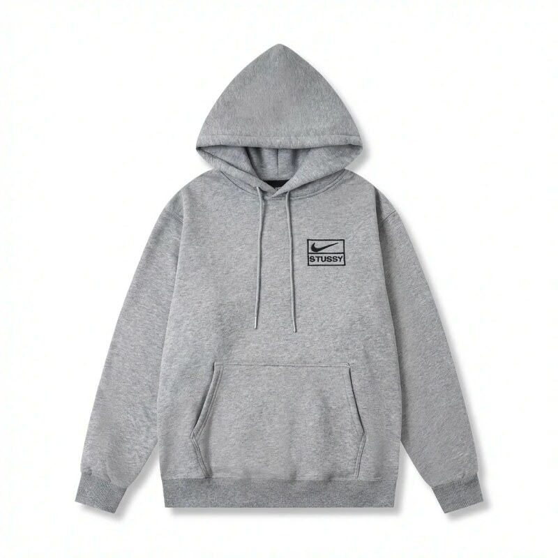 Stussy Co-branded Simple Style Grey Hoodie
