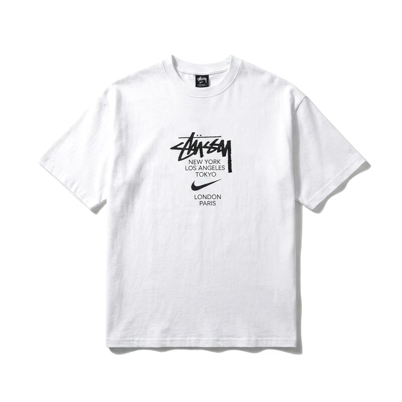 Stussy Co-branded Simple Style White T-shirt