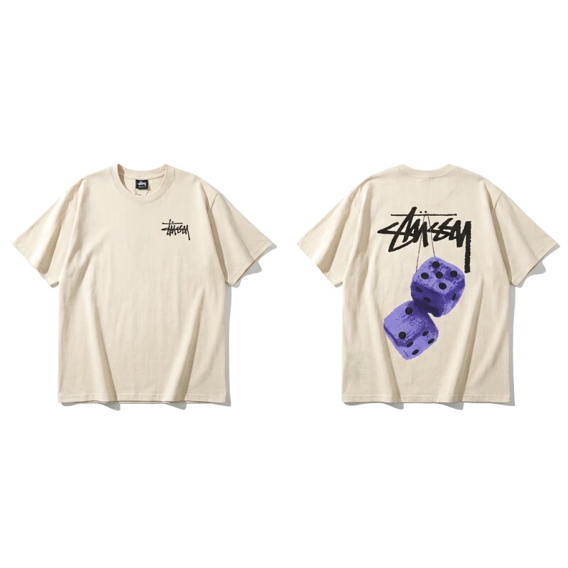 Stussy Dice Print Beige T-shirt