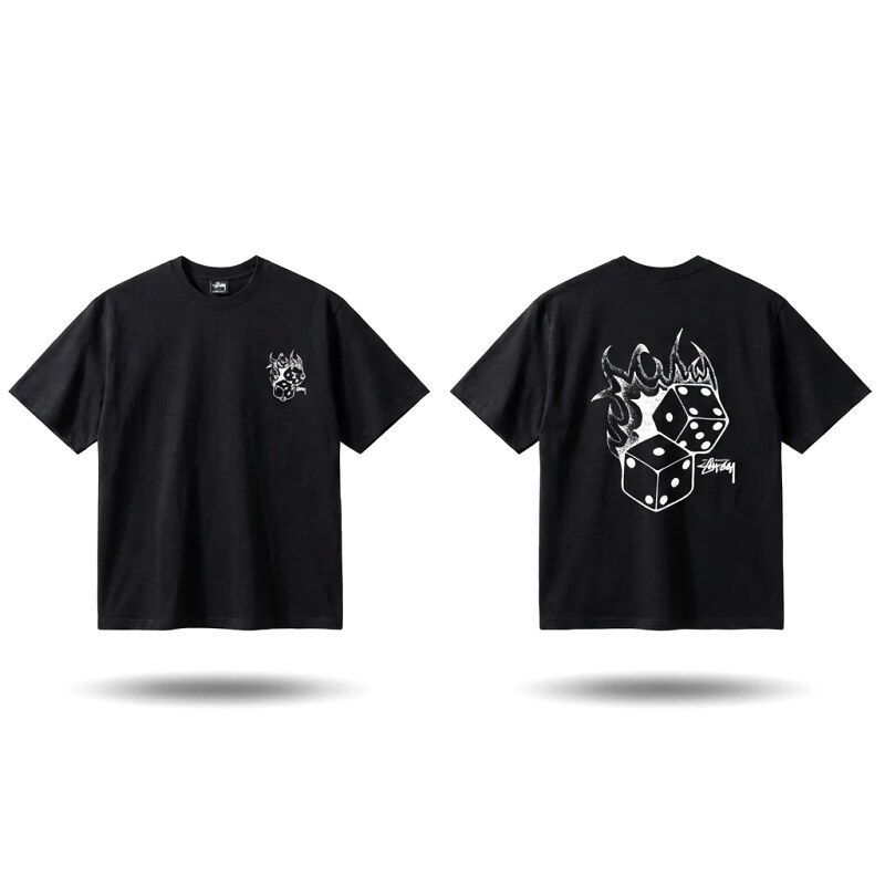 Stussy Dice Print Black T-shirt