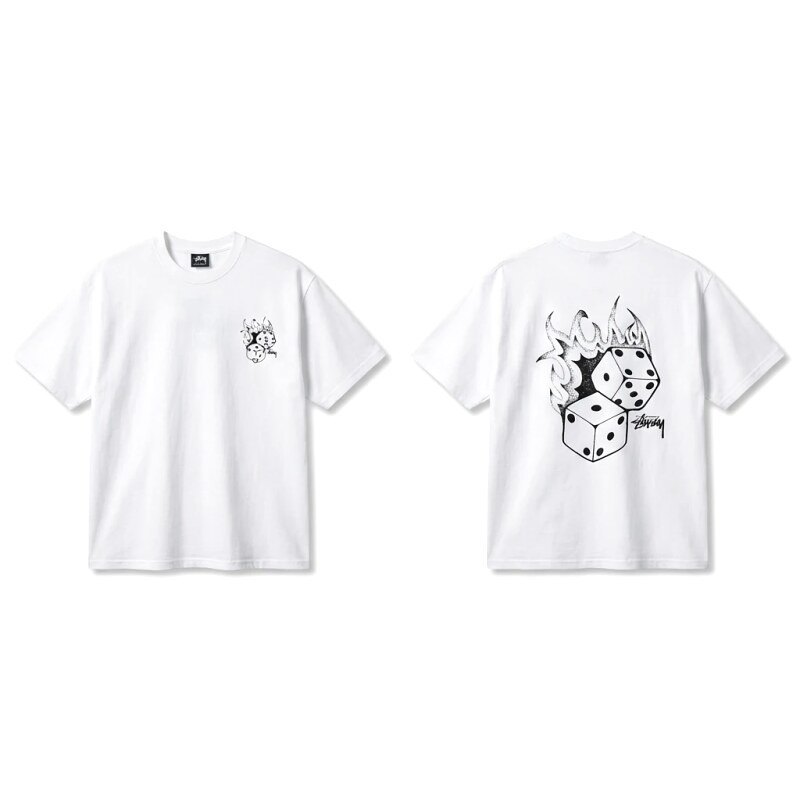 Stussy Dice Print Style White T-shirt