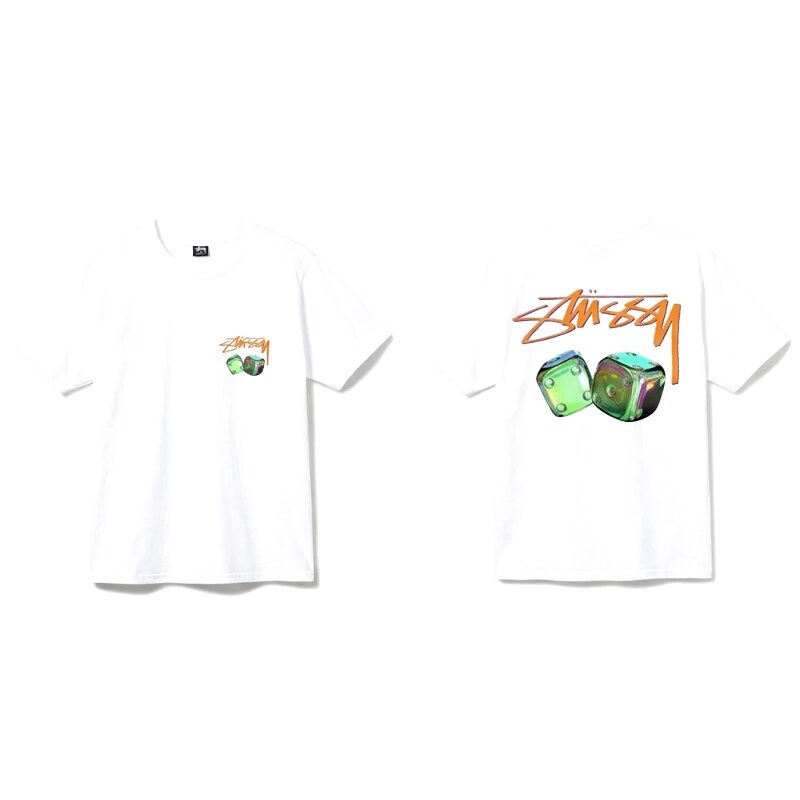 Stussy Dice Print Style White T-shirt