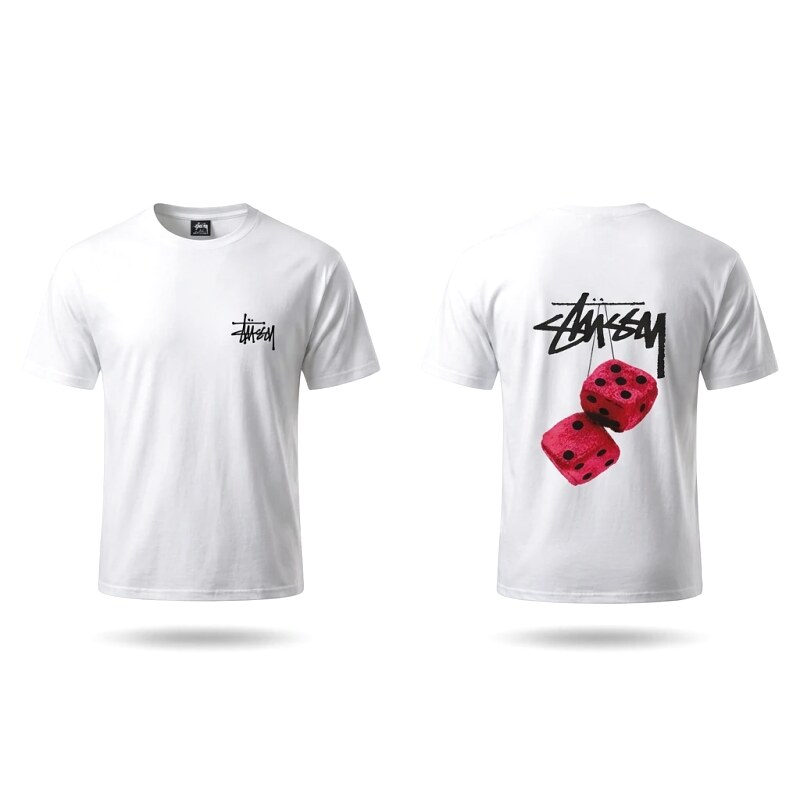 Stussy Dice Print White T-shirt