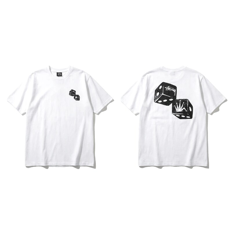 Stussy Dice Print White T-shirt