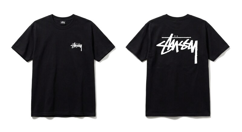 Stussy graffiti-style black T-shirt
