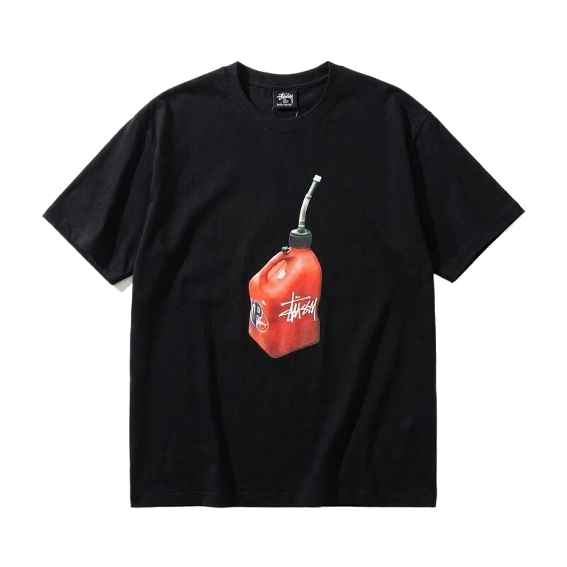 Stussy graffiti-style black T-shirt