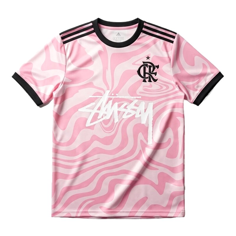 Stussy graffiti-style pink T-shirt