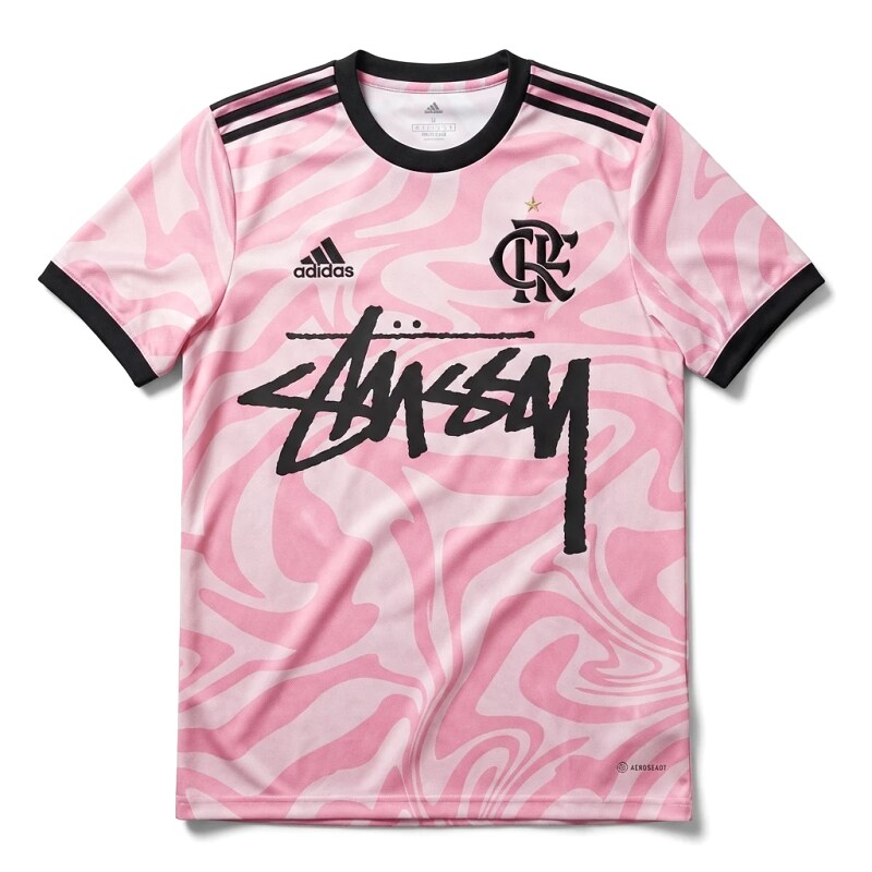 Stussy graffiti-style pink T-shirt