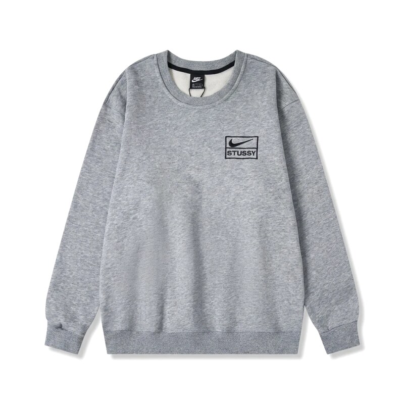 Stussy minimalist style grey sweatshirt