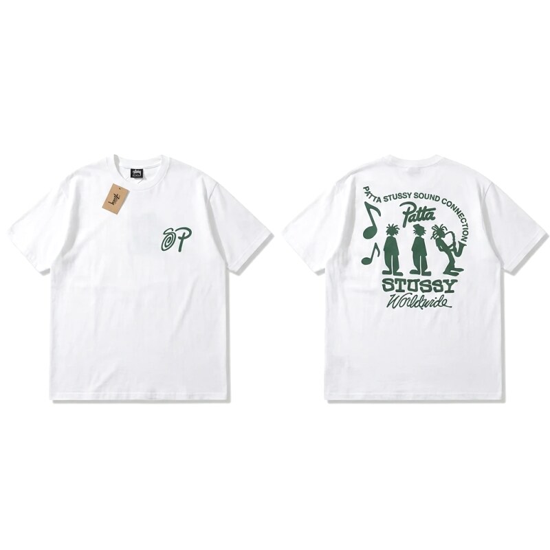Stussy Music Print White T-shirt