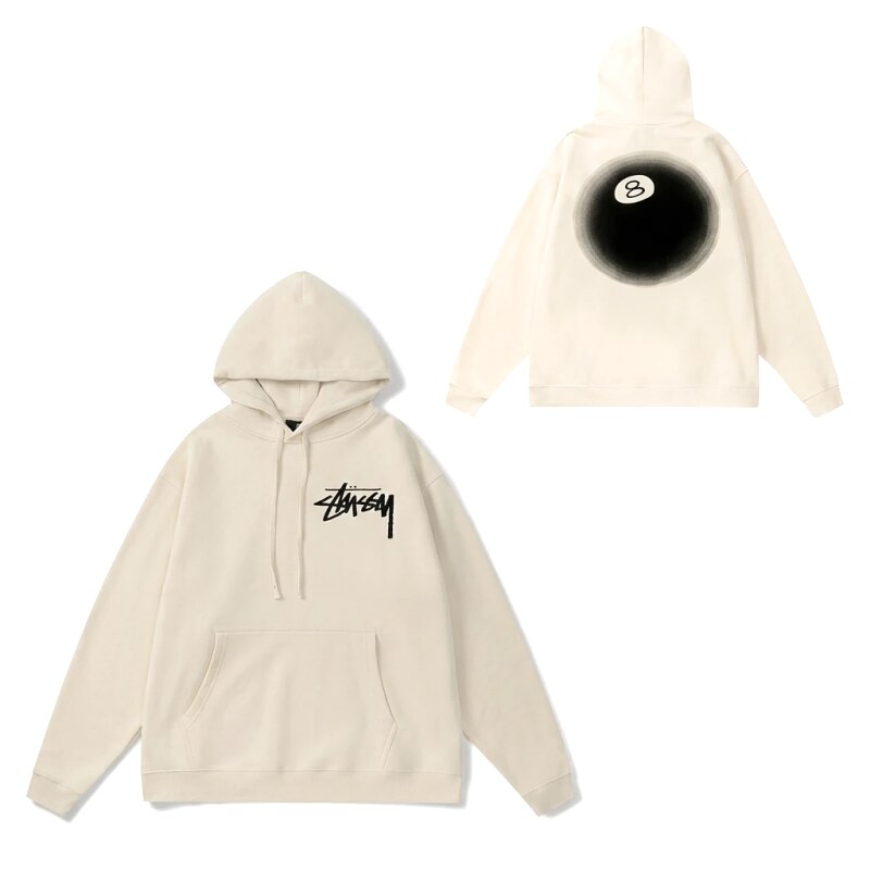 Stussy No.8 Ball Minimalist Style Sweatshirt