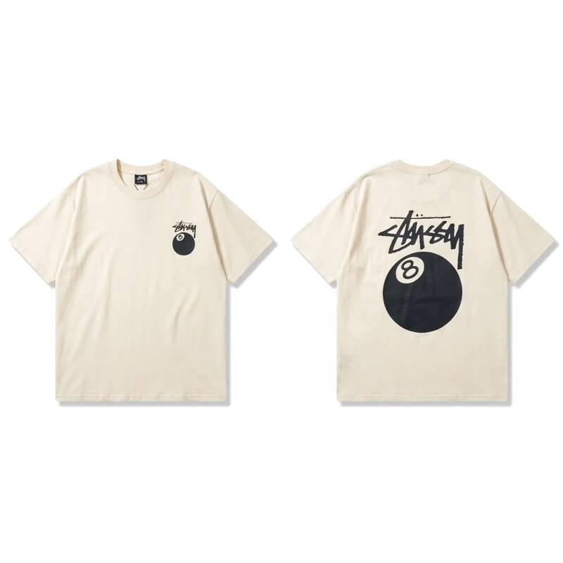 Stussy No.8 Ball Series Retro-Style T-Shirt