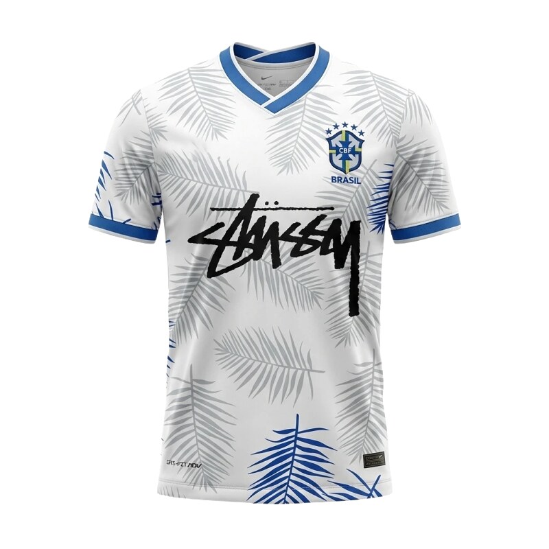 Stussy Palm Print White Shirt