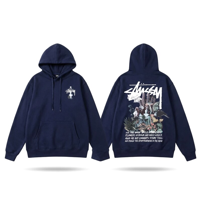 Stussy-printed trendy and cool style sweatshirt