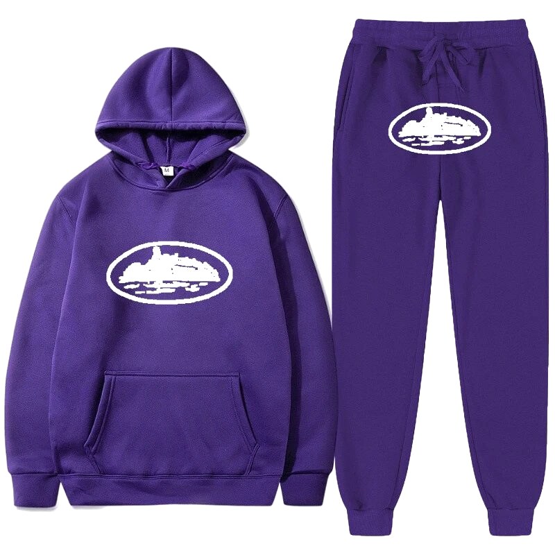 Stussy Purple Tracksuit Set Airport Outfit Logo
