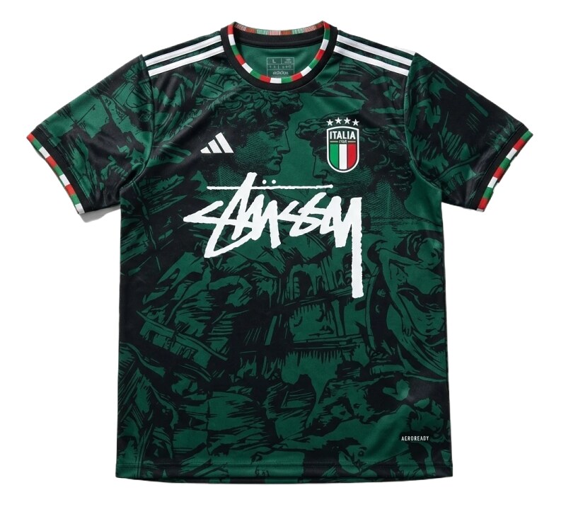 Stussy retro-style dark green T-shirt
