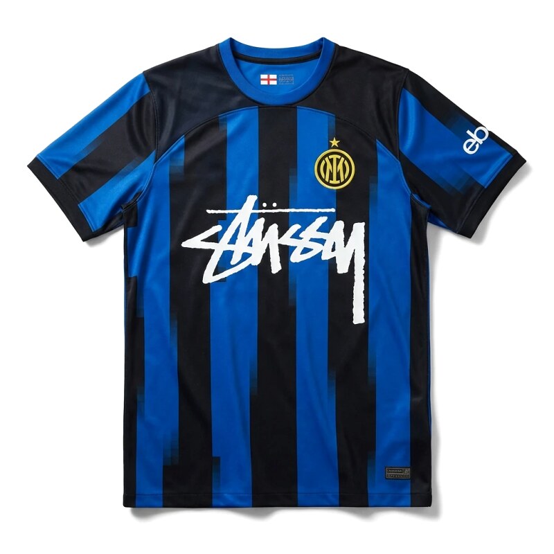 Stussy striped sporty blue and black T-shirt