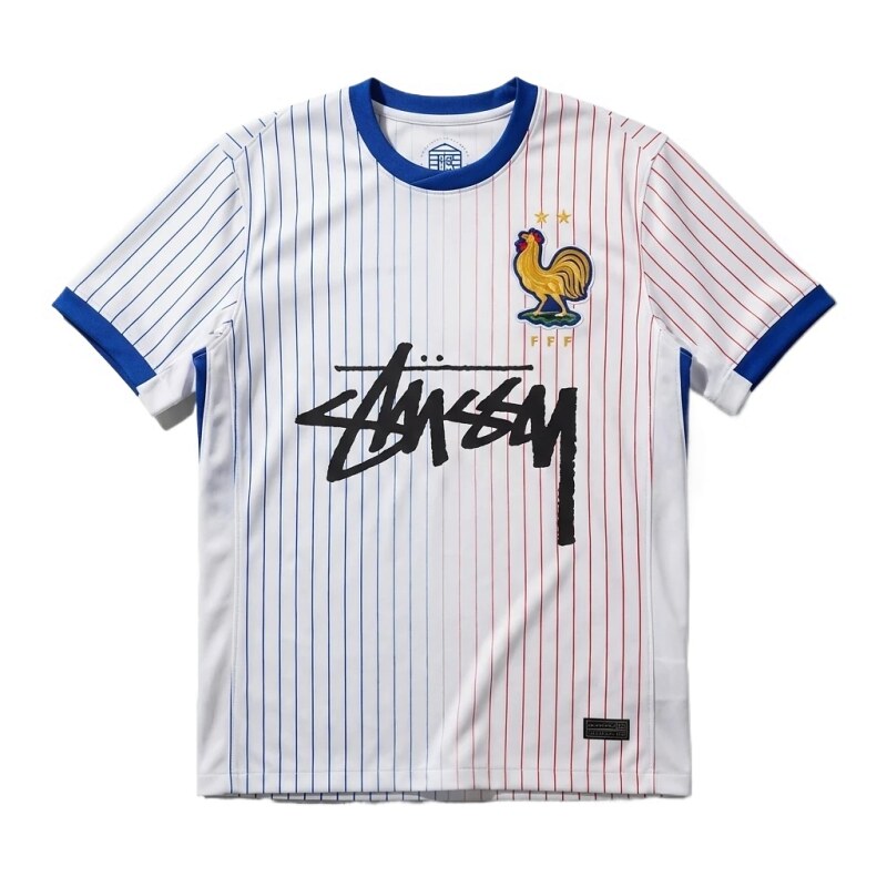 Stussy striped sporty white T-shirt