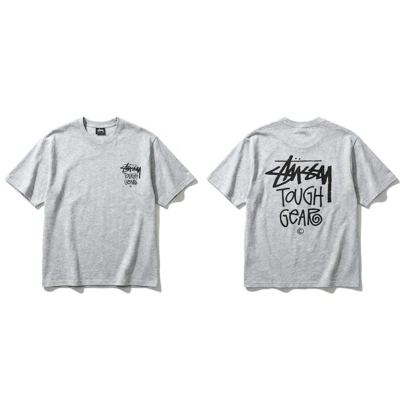 Stussy Tough Gear series grey T-shirt