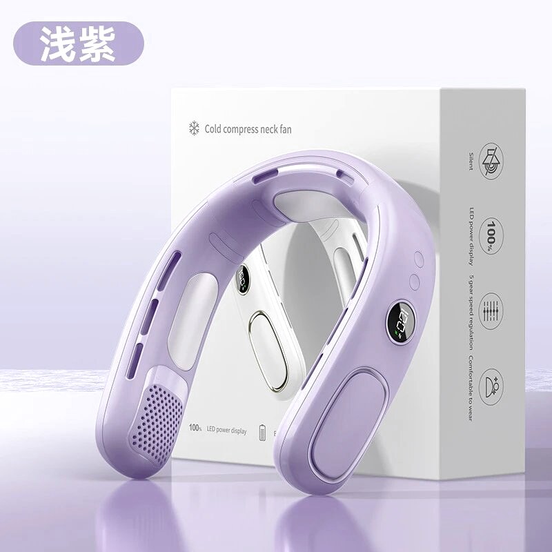Summer Carry Neck Fan 4000mah Purple