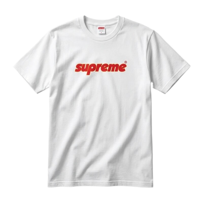 Supreme basic simple white T-shirt.
