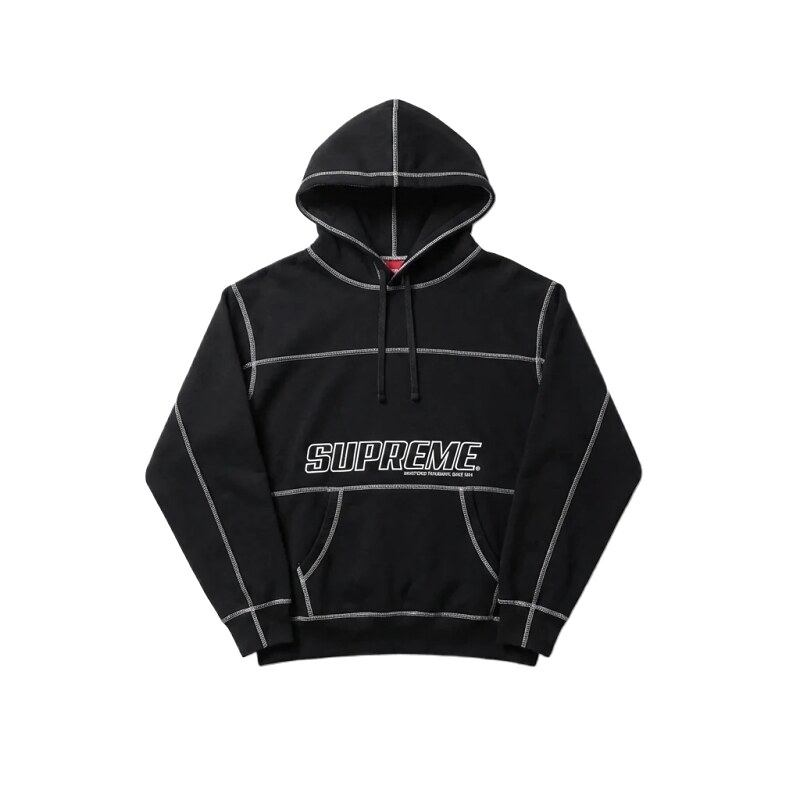 Supreme basic street style black sweatshirt
