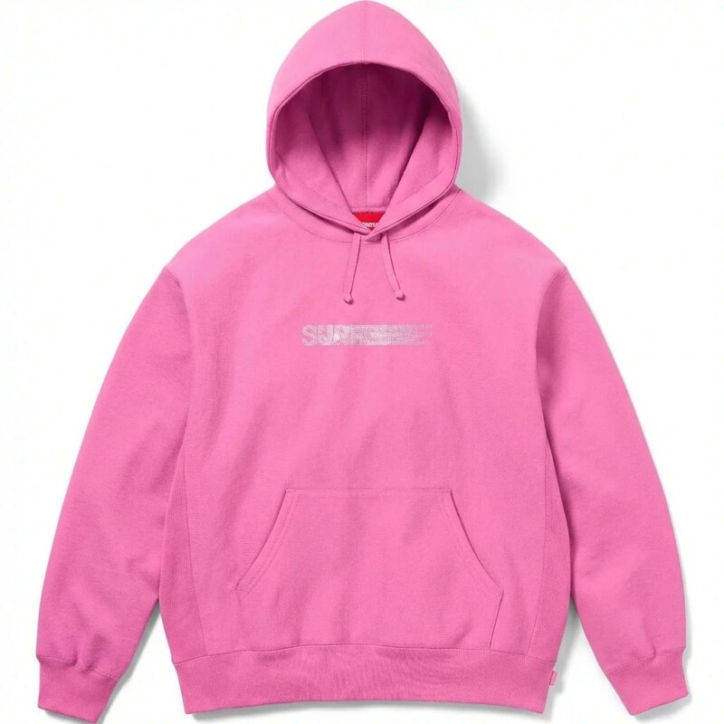 Supreme basic style simple pink hoodie