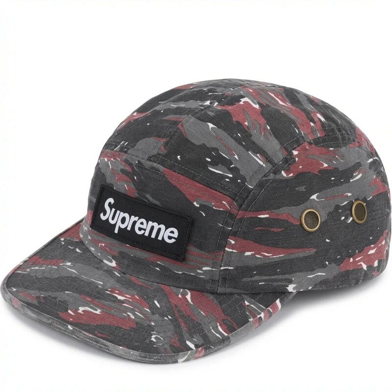 Supreme Camouflage Style Gray and Red Hat