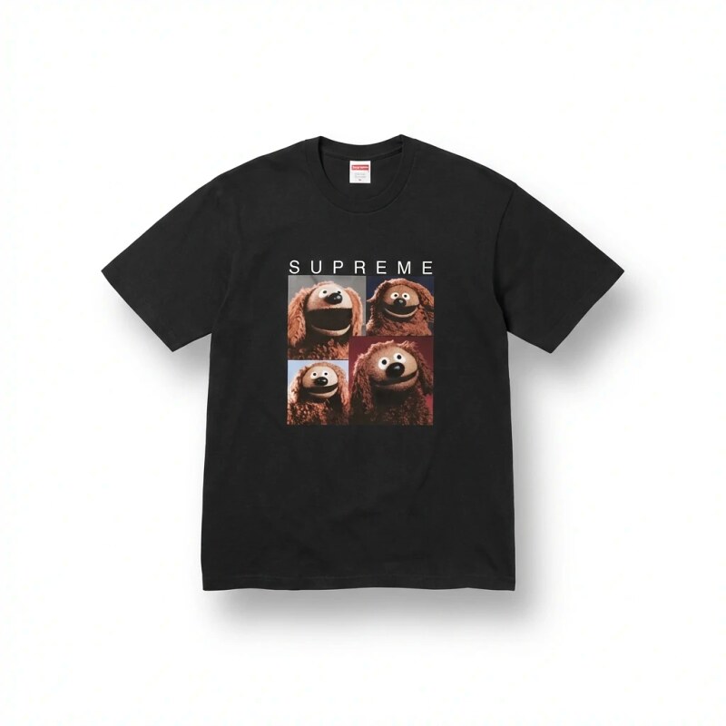 Supreme Cartoon Style Black T-shirt