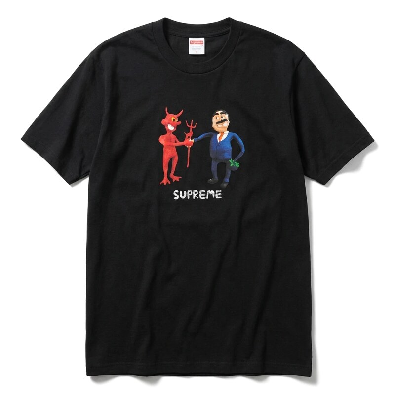 Supreme Cartoon Style Black T-shirt