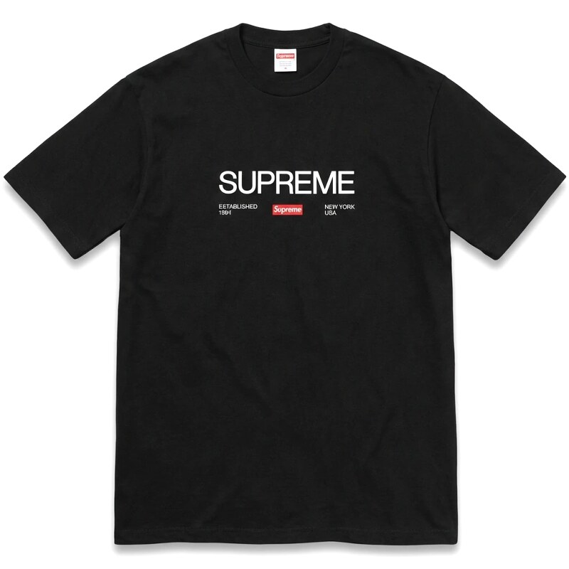 Supreme classic black T-shirt