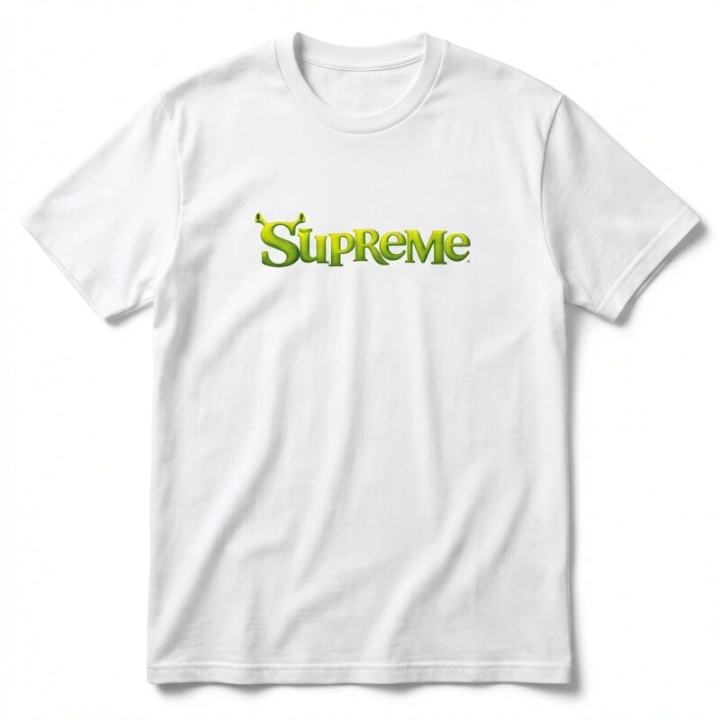 Supreme Fluorescent Green Trendy T-shirt